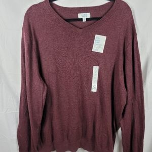 Croft&Barrow V neck long sleeve shirt. Size XXL.